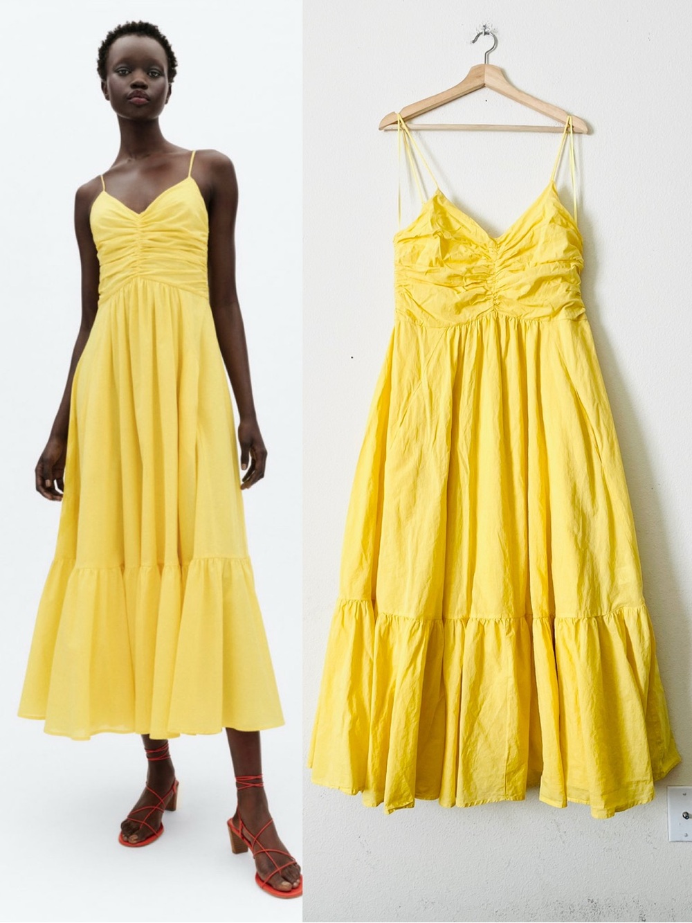 Goop SIZE 14 Limoncello yellow sleeveless Aline pocket midi dress
